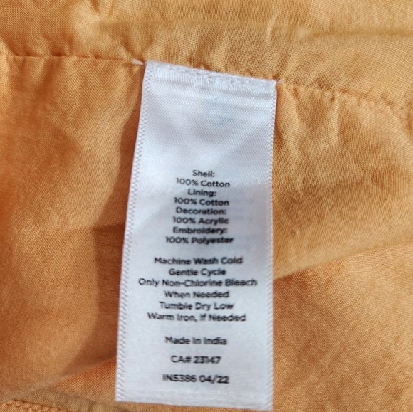 TALBOTS Plus Size Orange Embroidered Women's Top Size 1X - Picture 8 of 8